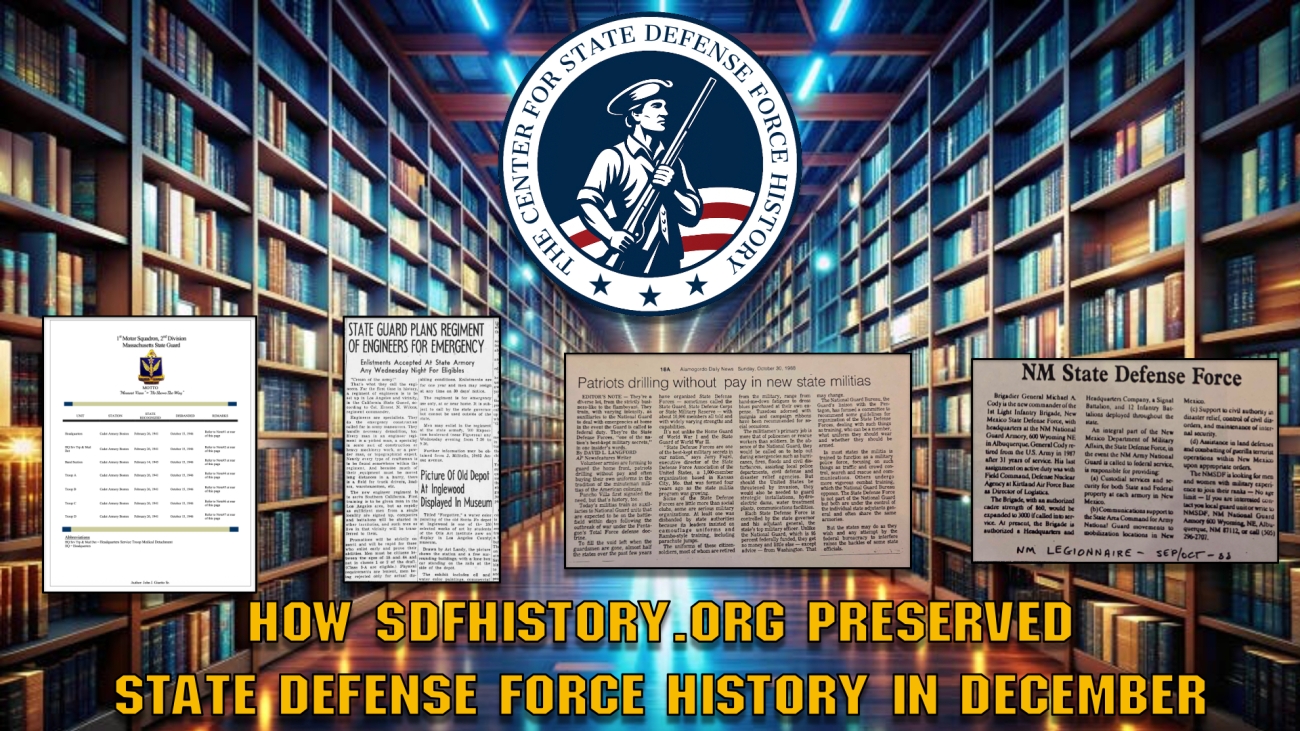 SDF History News Update December 2026