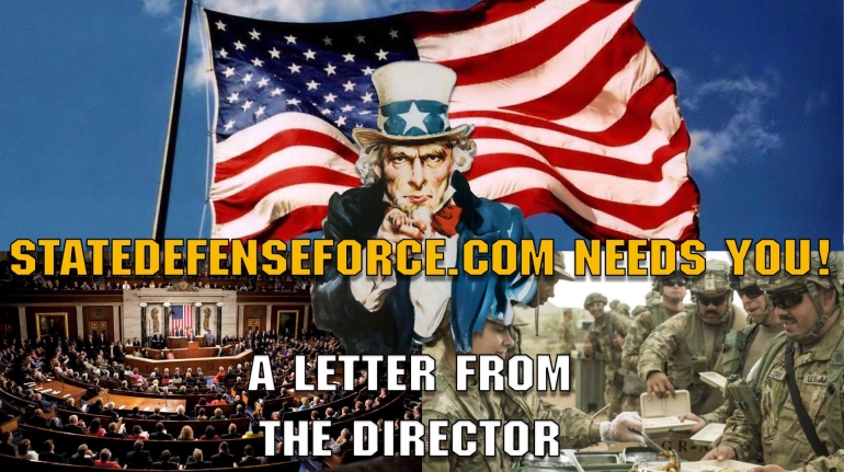 StateDefenseForce Needs You Letter From Director